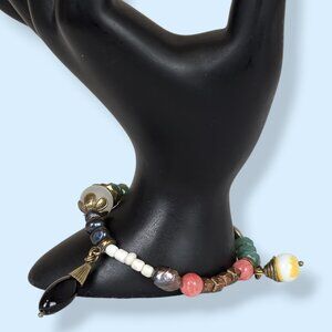 Bohemian Multi-Stone Beaded Bracelet